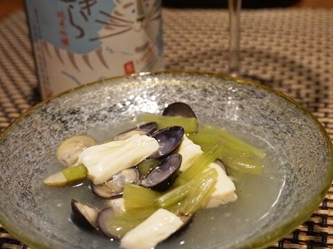 【大阪食材】シジミと湯葉、蕗の冷製